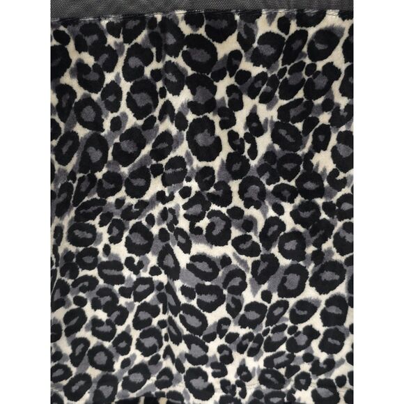 OBE Y2K Leopard Velvet‎ Mesh Top Blouse Shirt Mall Goth Grunge Dark 2000s Shirt - Picture 3 of 5